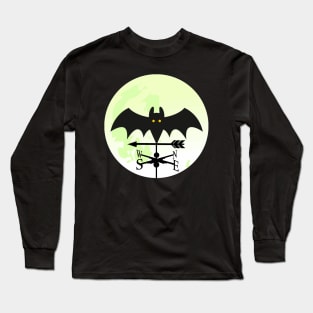 Bat Moon Weathervane Long Sleeve T-Shirt